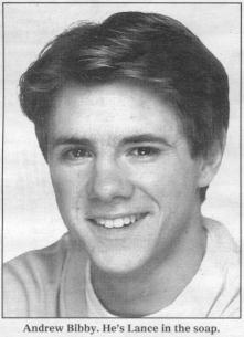 Andrew Bibby. He's Lance in the soap.